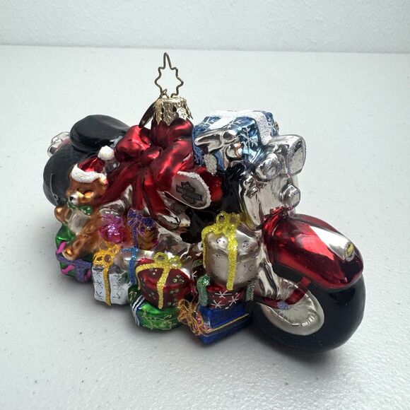 Christopher Radko Harley Davidson Motorcycle DECK THE HARLEY Christmas Ornament - Picture 1 of 11